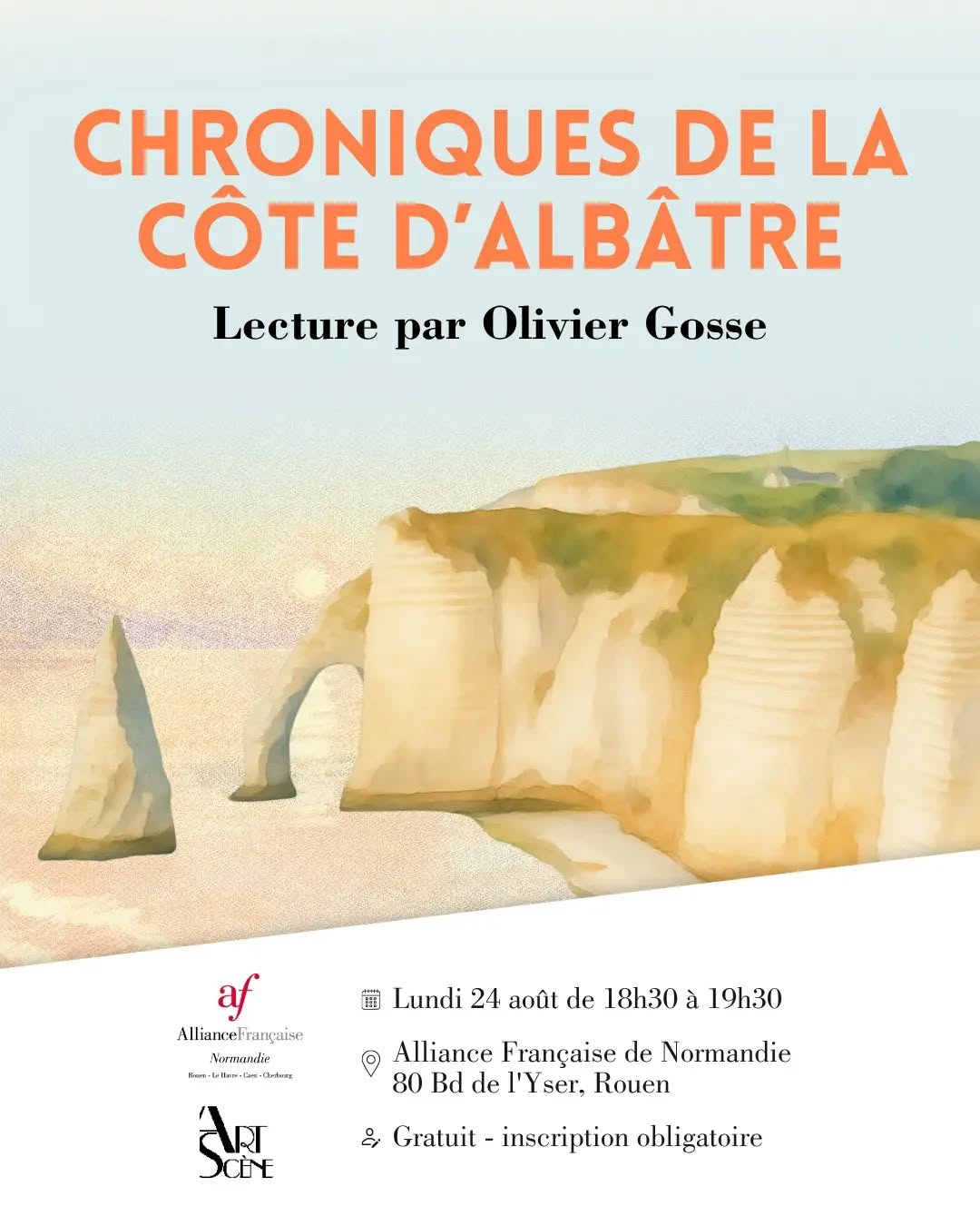 Chroniques de la côte d’Albâtre : un voyage littéraire et estival
Lors de cette lecture, Olivier Gosse nous emmène sur