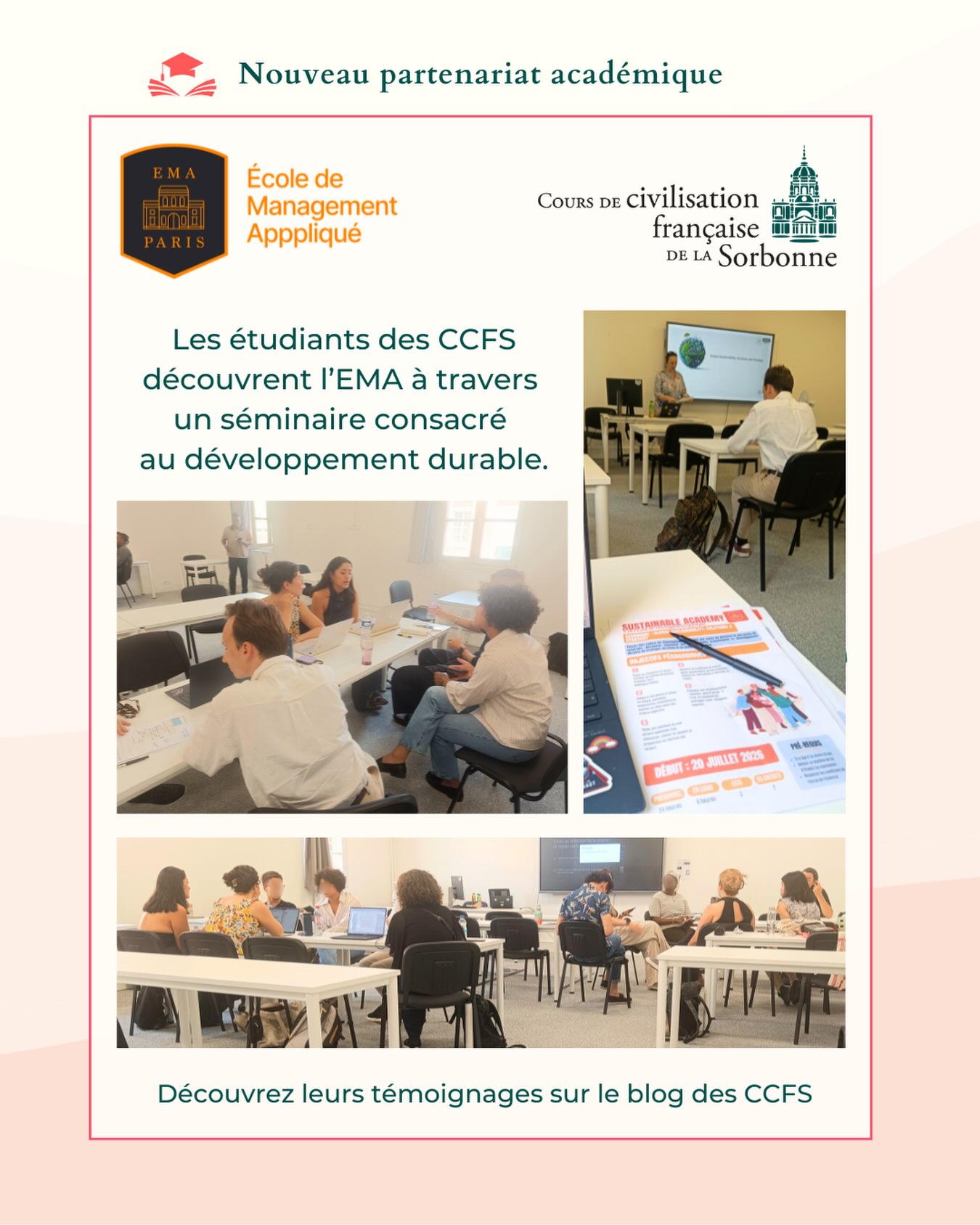 🌍 Une immersion au cœur des enjeux du développement durable
Dans le cadre de notre nouveau partenariat avec l'École de