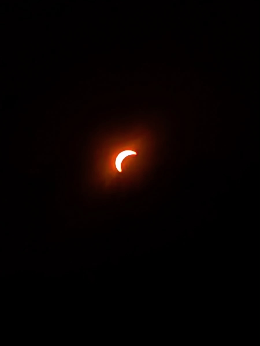 Not your average evening in Antibes.
On August 12, French lessons gave way to eclipse glasses, a very unusual sunset an