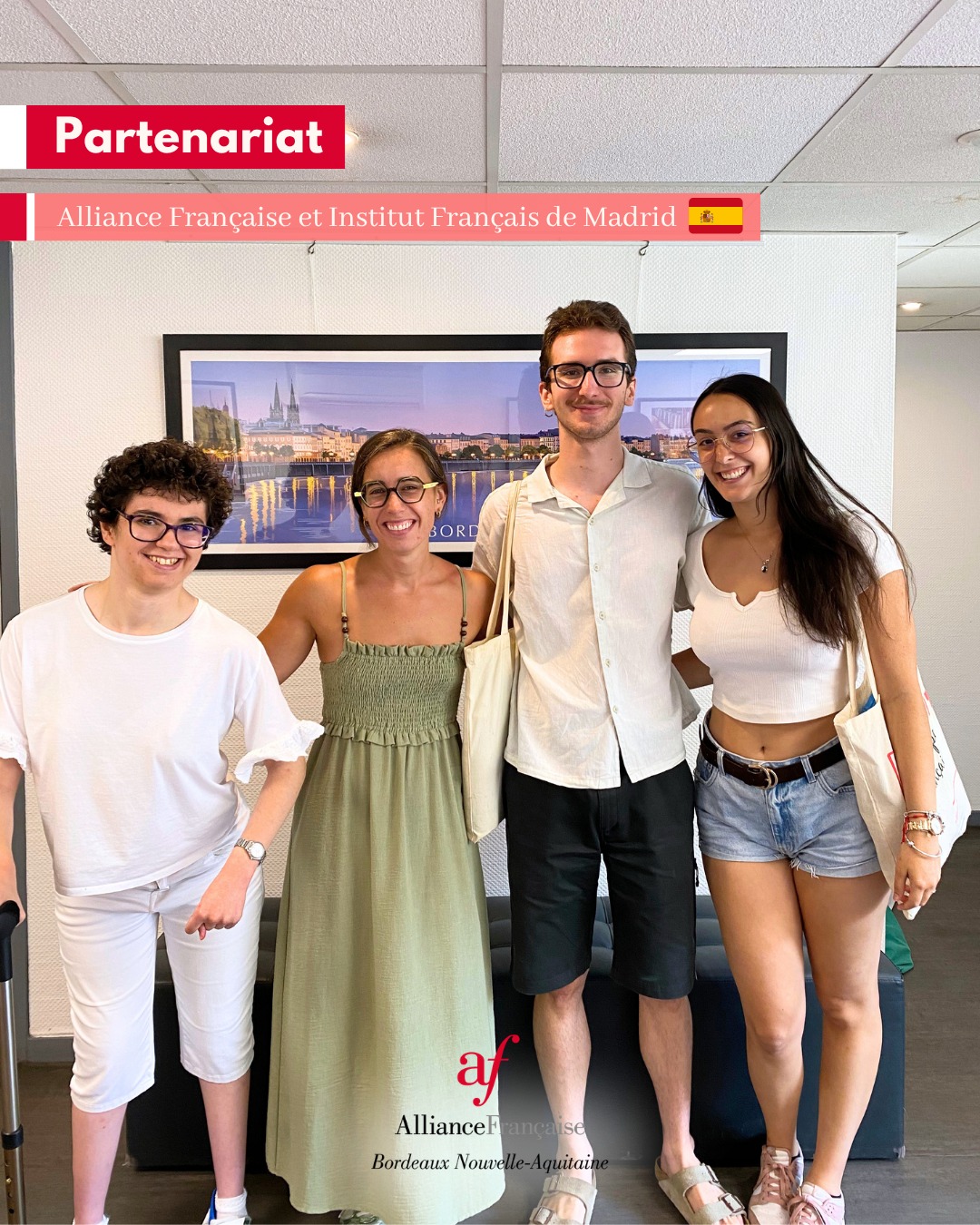 Cet été encore, plusieurs étudiant.e.s espagnol.e.s ont pu nous rejoindre grâce à notre partenariat avec af.madrid et l