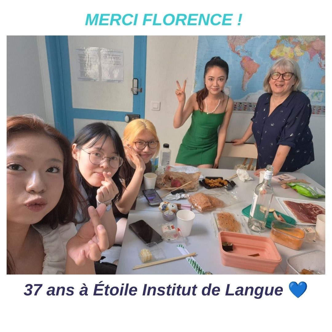 ✨ Un immense merci à Florence, qui prend une retraite bien méritée après 37 années à Étoile Institut de Langue. 💙
Pend