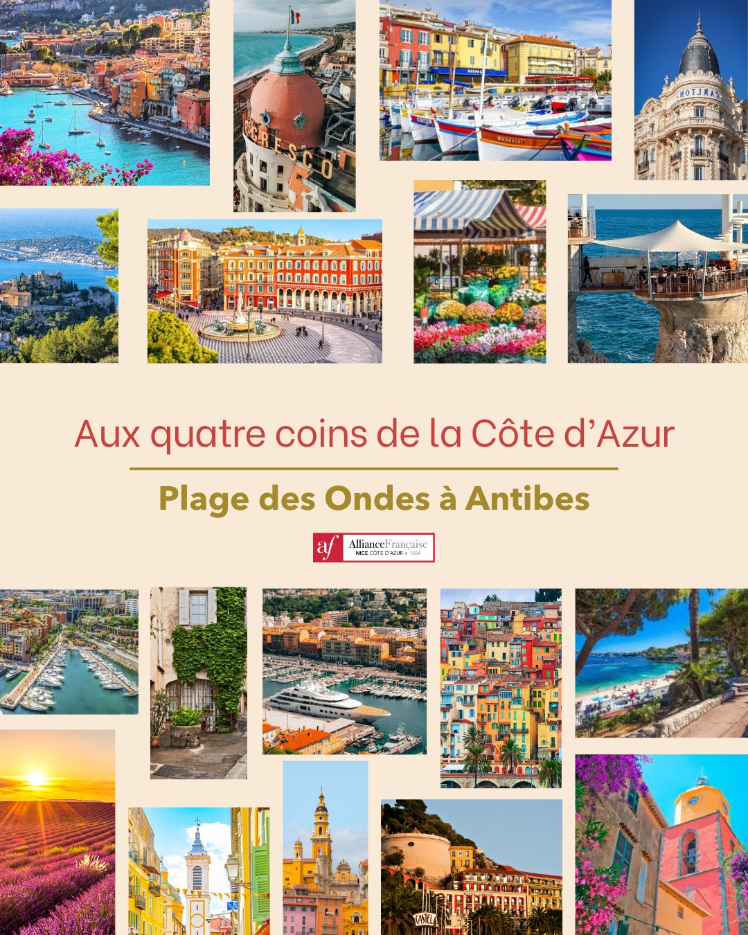 🌍 Aux quatre coins de la Côte d’Azur
Aujourd’hui : La plage des Ondes à Antibes 🌿🌊
Sur le Cap d’Antibes, la plage d
