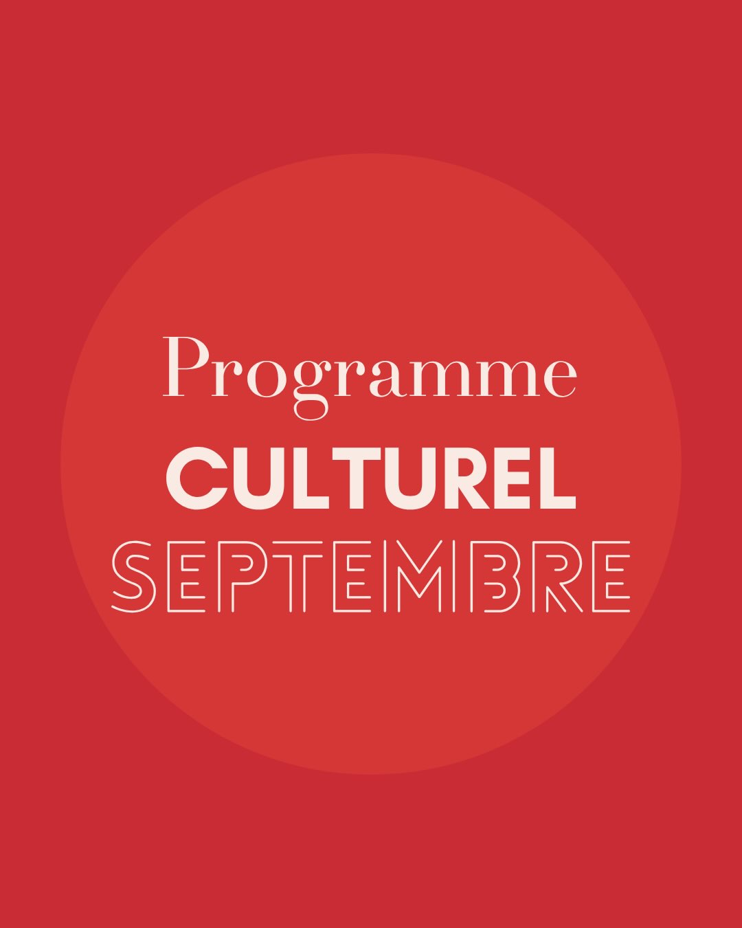 Qui a dit que les vacances étaient finies ? 🤔
Septembre promet un beau programme d’activités culturelles !
Partez à
